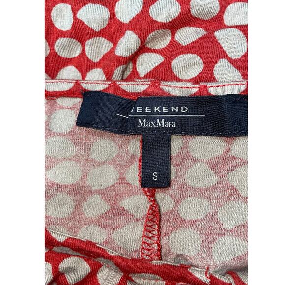 Weekend Max Mara Red Cream Polka Dot Jersey Mini Dress    Size: S - Picture 4 of 4